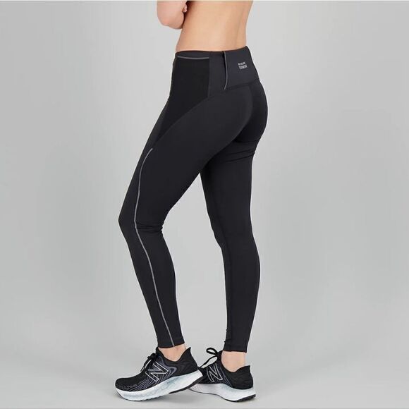 New Balance Impact Run Heat Tights Women's 2XL XXL Black Silver 3M Fleece Lined - Picture 3 of 16